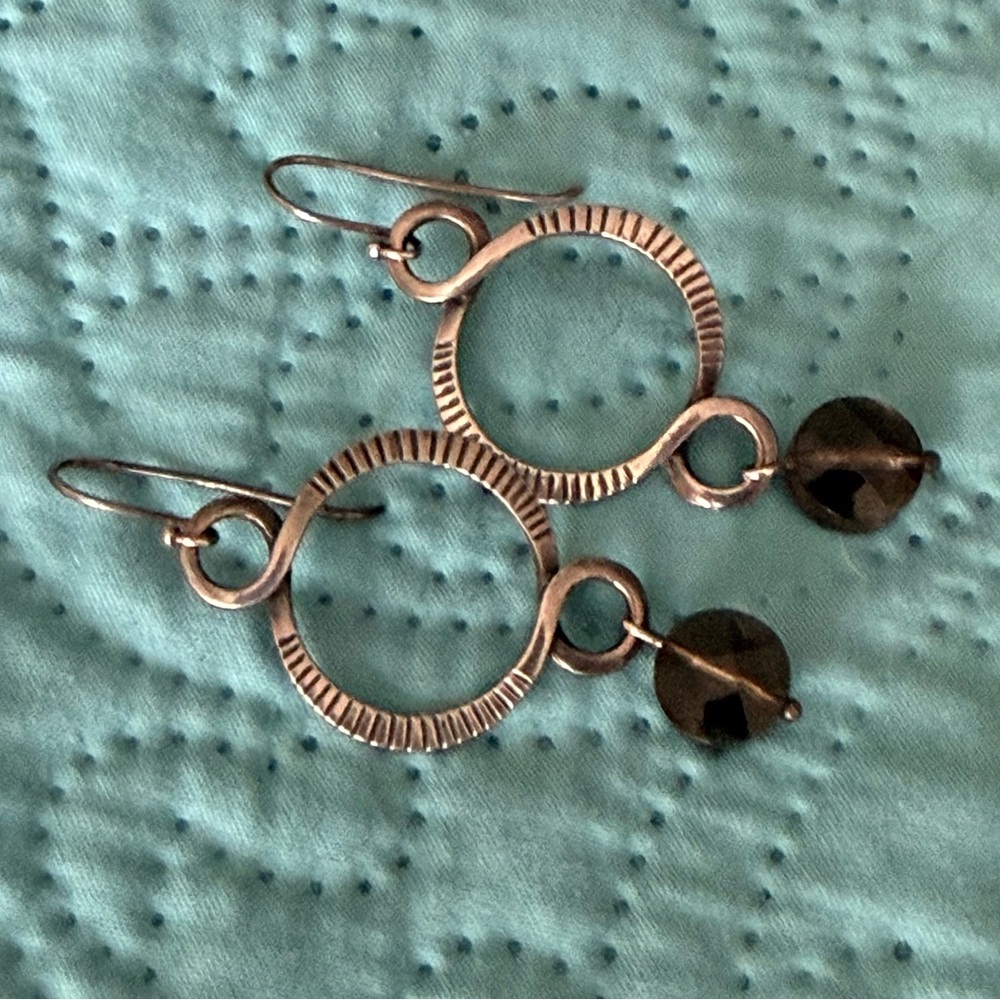 Elegant Brown Hoop Earrings